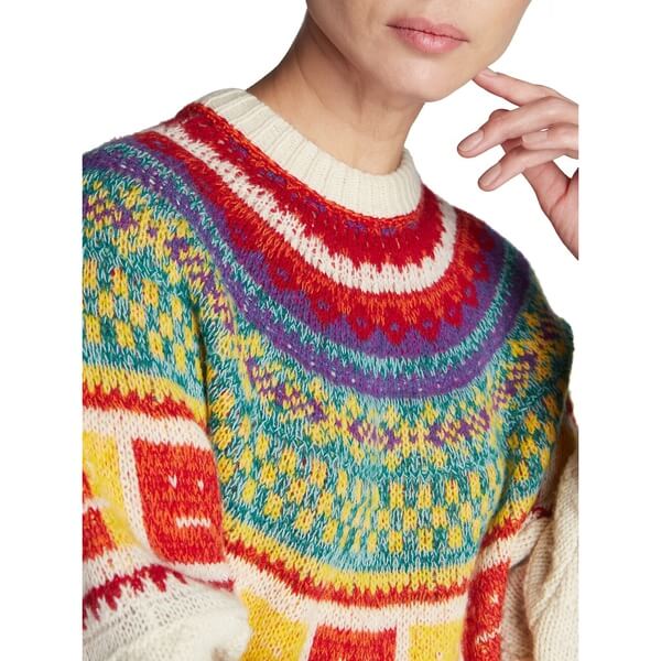 Acne Studios rainbow knit レインボー ニットセーター Samara Wool Rainbow Sweater by Acne Studios- La Garçonne
