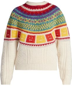 Acne Studios Kristjan Fair Isle Rainbow Wool Sweater