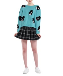 Alice + Olivia Gleeson Stace Face Cropped Boxy Sweater