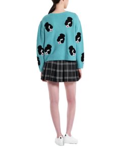Alice + Olivia Gleeson Stace Face Cropped Boxy Sweater