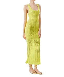 Alice + Olivia Veronique Crochet Tank Midi Dress