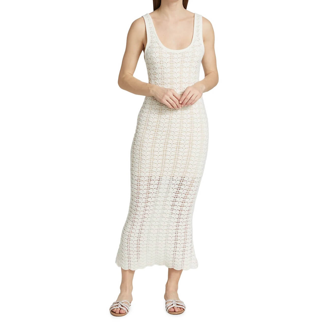Alice + Olivia Veronique Crochet Tank Midi Dress Alice + Olivia Veronique Crochet Tank Midi Dress