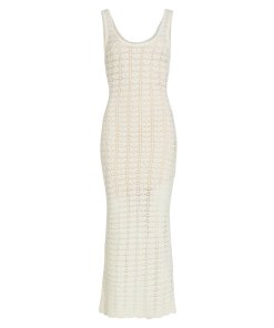 Alice + Olivia Veronique Crochet Tank Midi Dress