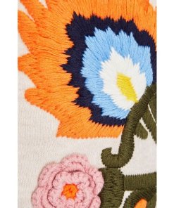 Alice + Olivia Lelia Embroidered Floral Cotton-Blend Cardigan