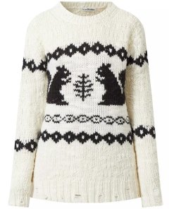 Acne Studios Squirrel Intarsia Oversized Wool Sweater