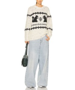 Acne Studios Squirrel Intarsia Oversized Wool Sweater