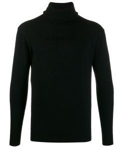 Ambush Embossed Logo Wool-Blend Turtleneck Sweater