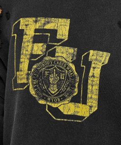 R13 F.U. Distressed Oversized Cotton-Blend Sweatshirt