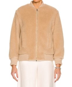 Max Mara Arcella Teddy Bomber Wool-Blend Jacket
