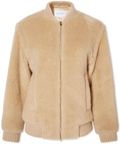 Max Mara Arcella Teddy Bomber Wool-Blend Jacket