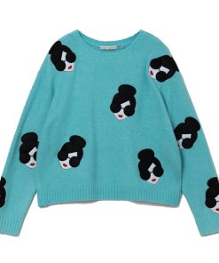 Alice + Olivia Gleeson Stace Face Cropped Boxy Sweater