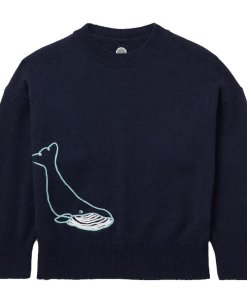 The Row Kids Embroidered Motif Cashmere Sweater