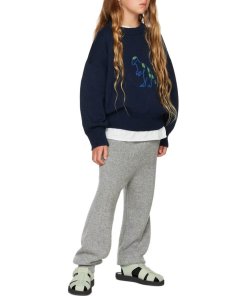 The Row Kids Embroidered Motif Cashmere Sweater