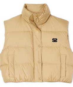 Sandro Cropped Padded Quilted Vest