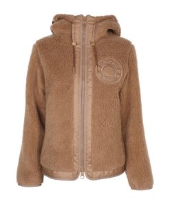 Burberry Adeney Fleece Hooded Wool-Blend Jacket