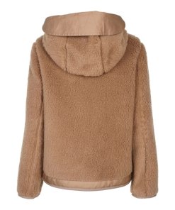 Burberry Adeney Fleece Hooded Wool-Blend Jacket