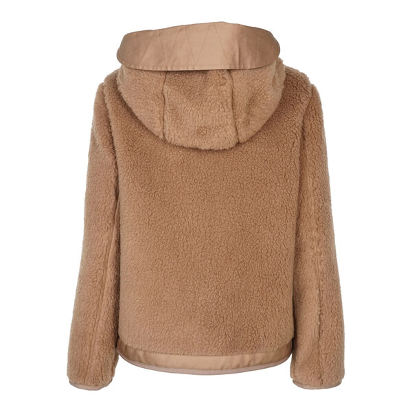 Burberry Adeney Fleece Hooded Wool-Blend Jacket