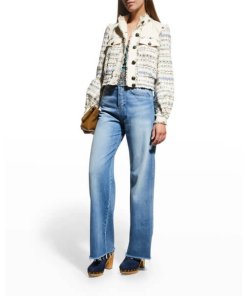 Veronica Beard Darren Cotton-Blend Tweed Cropped Jacket