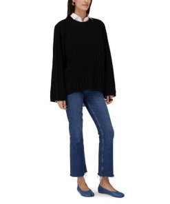 toteme cable knit cashmere sweater black