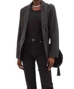 Isabel Marant Etoile Charly Herringbone Wool Blazer