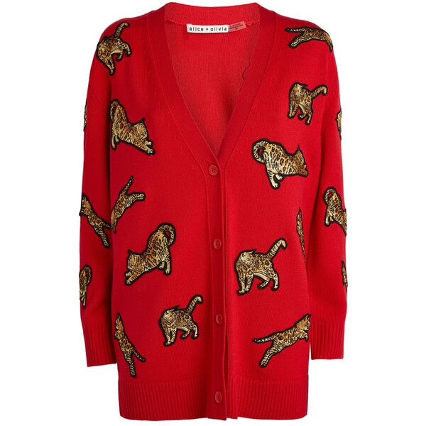 アリスアンドオリビア カーディガン ALICE + OLIVIA Claira Colorblocked Cardigan | Saks Fifth Avenue