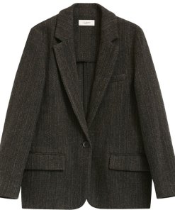 Isabel Marant Etoile Charly Herringbone Wool Blazer
