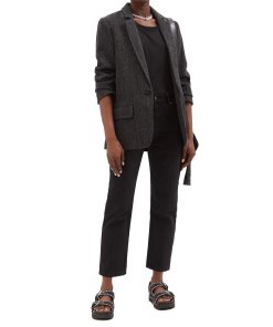 Isabel Marant Etoile Charly Herringbone Wool Blazer