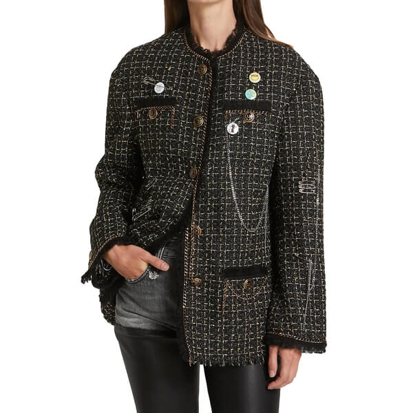 R13 Slouch Tweed Embellished Jacket – evaChic