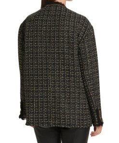 R13 Slouch Tweed Embellished Jacket