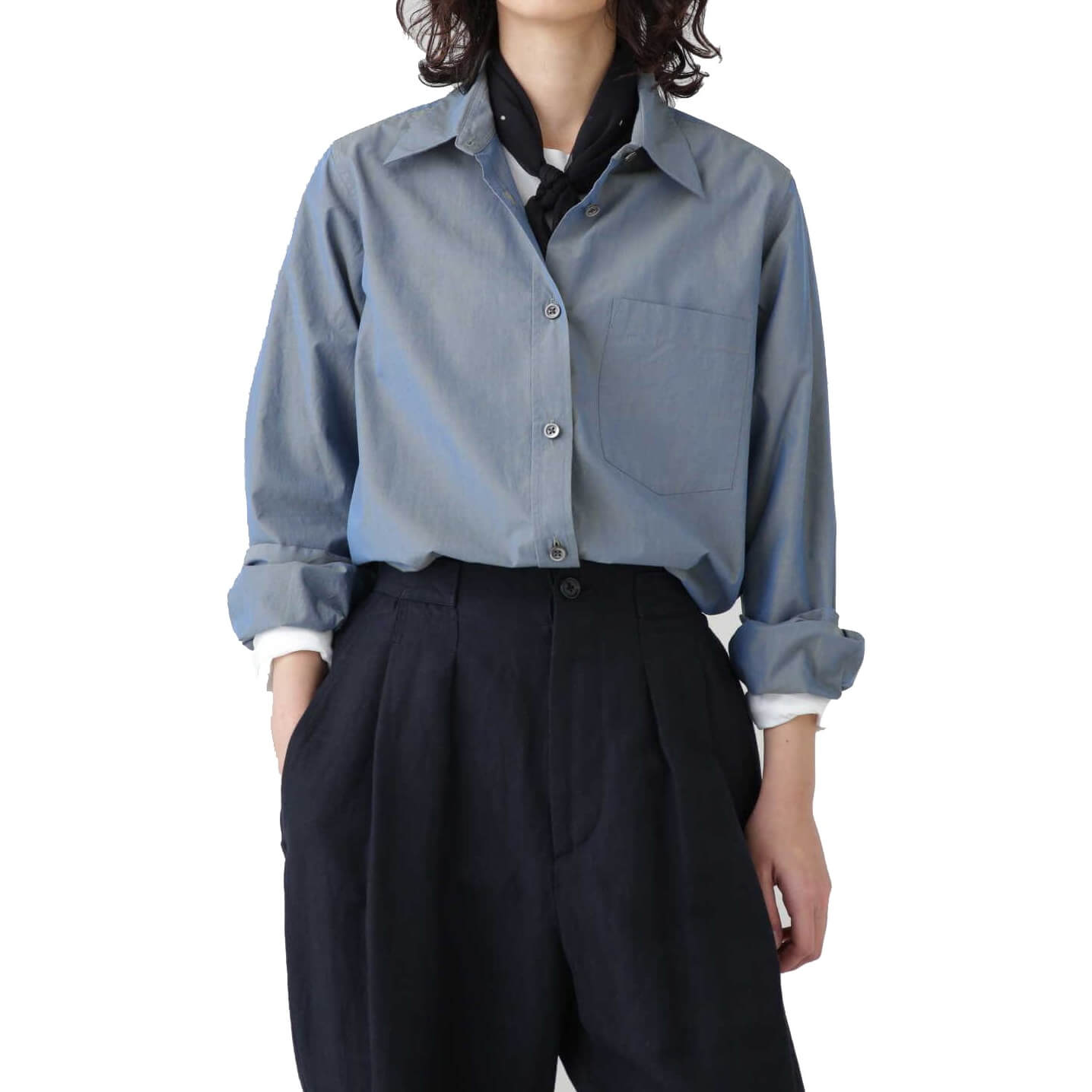 2021MARGARET HOWELL COTTON CHAMBRAY   新品 Margaret Howell Cotton Chambray Relaxed-Fit Shirt – evaChic