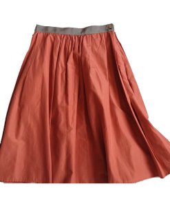 Margaret Howell Silk-Cotton Pleated Midi Skirt