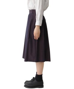 Margaret Howell Raisin Fine Cotton Chambray Skirt