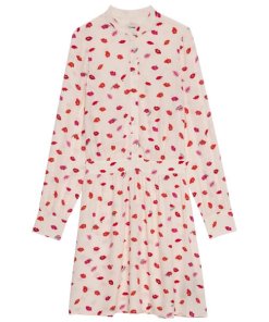 Zadig & Voltaire Refla Lip Print Crepe Dress