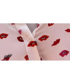 Zadig & Voltaire Refla Lip Print Crepe Dress