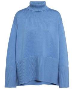 Toteme Oversized Turtleneck Wool-Cotton Sweater