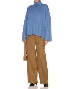 Toteme Oversized Turtleneck Wool-Cotton Sweater