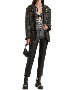 R13 Slouch Tweed Embellished Jacket