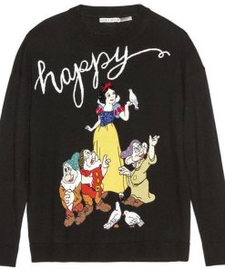 Alice + Olivia Rudy Snow White Embellished Sweater