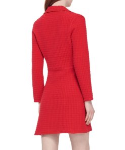 Sandro Yvonne Long-Sleeve Knit Mini Dress