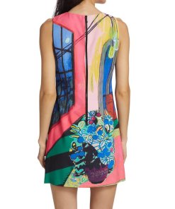 Alice + Olivia Clyde Painterly A-line Mini Dress