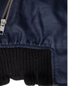 .1 Phillip Lim Ruffle-Trim Demim Bomber Jacket