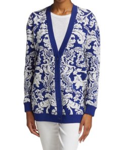 Alice + Olivia Bradford Paisley Jacquard Grandpa Cardigan