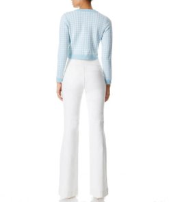Alice + Olivia Tanna Houndstooth Shrunken Cardigan