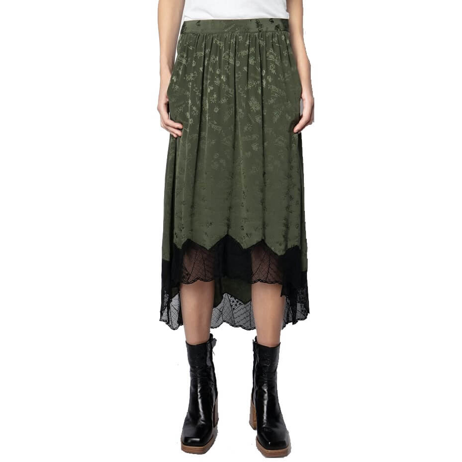 Zadig & Voltaire Joslin Jormi Jac Silk Skirt – evaChic