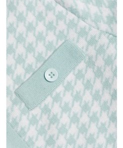 Alice + Olivia Tanna Houndstooth Shrunken Cardigan