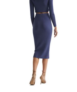 Reiss Iona Knitted Twist Cropped Top & Pencil Skirt