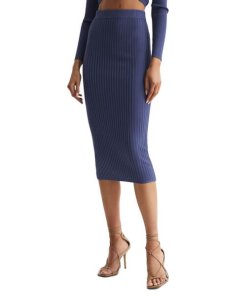 Reiss Iona Knitted Twist Cropped Top & Pencil Skirt