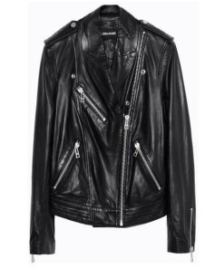 Zadig & Voltaire Loon Spi Leather Biker Jacket