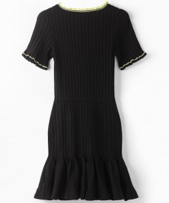 Sandro Charmette Short-Sleeve Knit Mini Dress