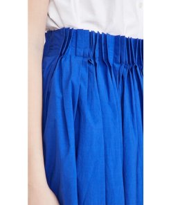 Jason Wu Cartridge-Pleat Tea-Length Cotton Skirt